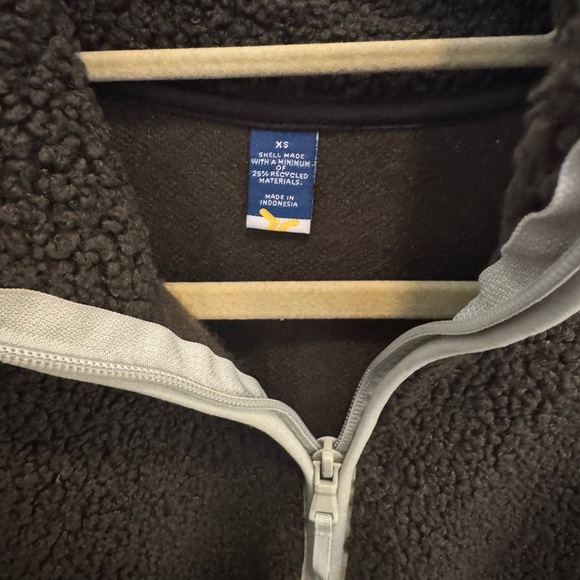 Old Navy Green Quarter-Zip Sherpa Fleece - Picture 3 of 3